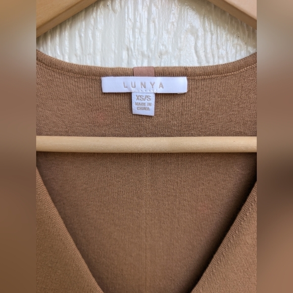 Lunya Washable Silk Blend Beige Pullover Oversized Dress Women's XS/Small - Picture 3 of 6